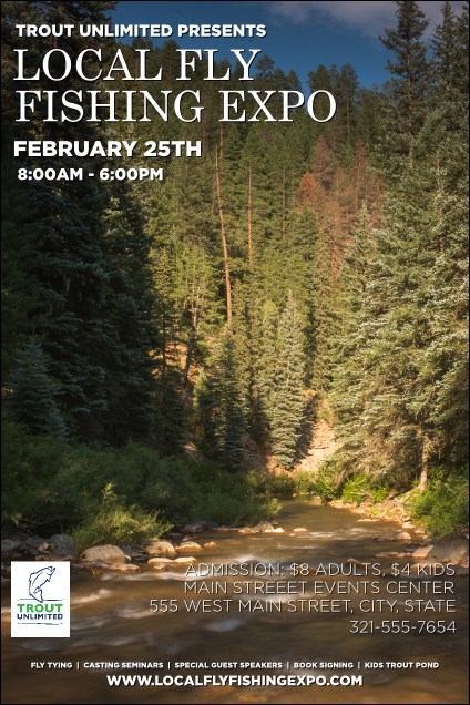 TU River in Pines Poster