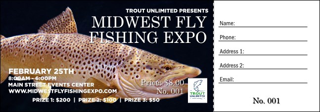 TU Brown Trout Raffle Ticket Product Front