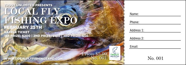 TU Rainbow Trout Raffle Ticket Product Front