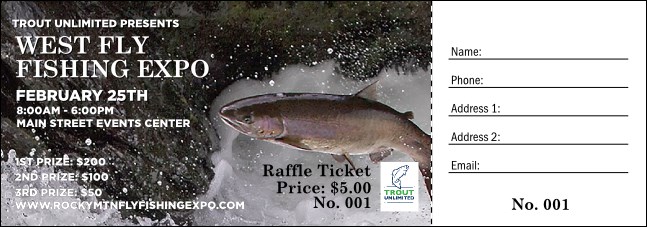 TU Steelhead Trout Raffle Ticket Product Front