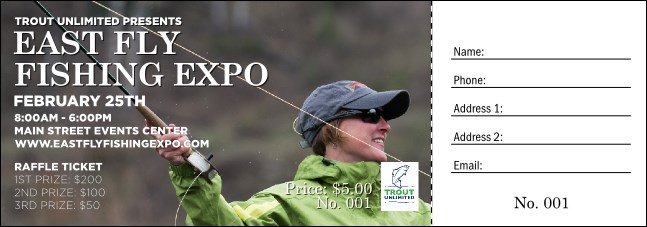 TU Woman Fishing Raffle Ticket Product Front