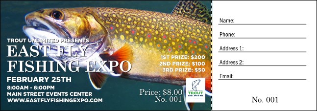 TU Brook Trout Raffle Ticket Product Front