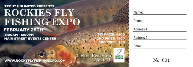 TU Cutthroat Trout Raffle Ticket Product Front