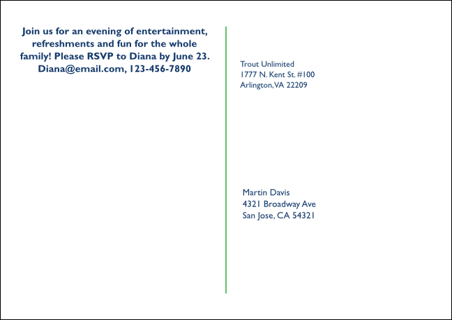 TU Brook Trout Postcard Mailer Product Back