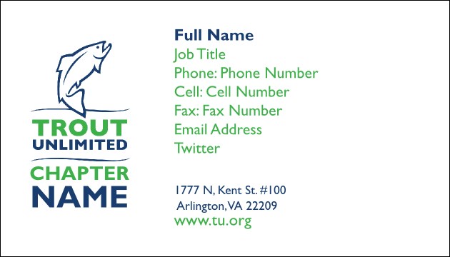 TU Chapter Business Card Product Front