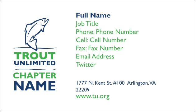 TU Chapter Business Card Product Front