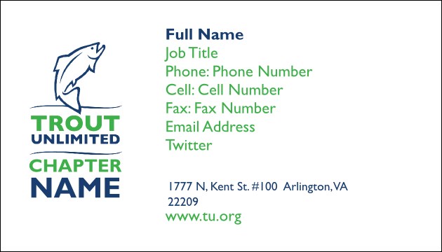 TU Chapter Business Card (editable back)