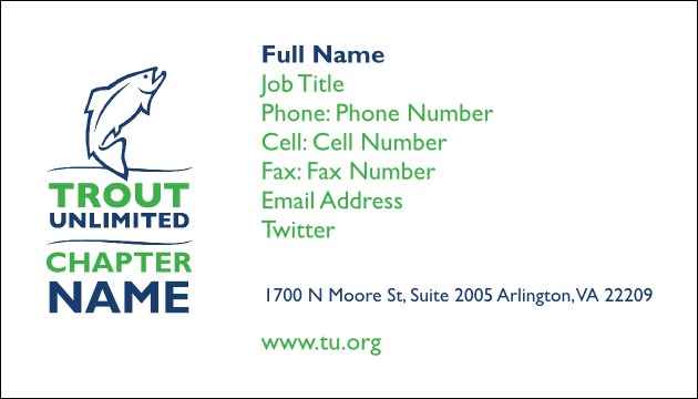 TU Chapter Business Card (editable back)