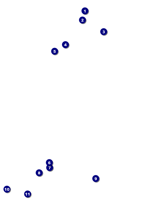 TU River in Pines Postcard Mailer Front Field Markers