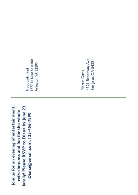 TU Stream  Postcard Mailer Product Back