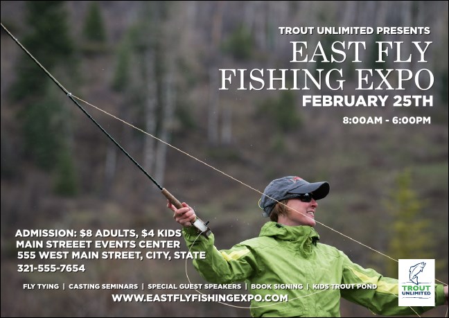 TU Woman Fishing Postcard Mailer