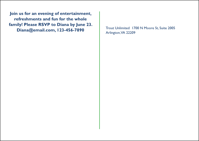 TU Cutthroat Trout Postcard Product Back