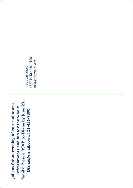 TU River in Pines Postcard Product Back