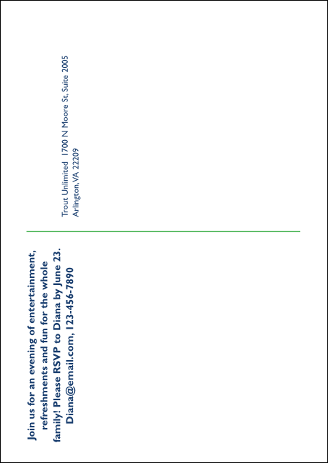 TU River in Pines Postcard Product Back