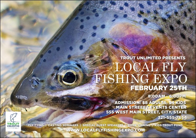 TU Rainbow Trout Postcard Product Front