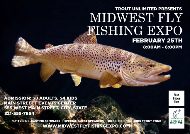 TU Brown Trout Postcard (with image upload) Product Front