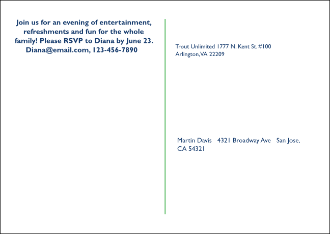 TU Cutthroat Postcard (with image upload) Product Back