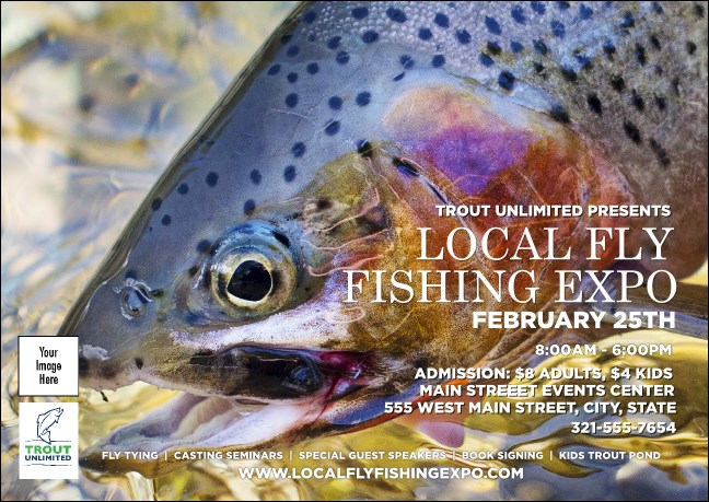 TU Rainbow Trout Postcard (with image upload)