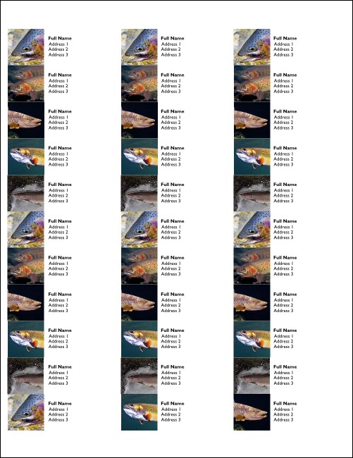TU Fish Variety Address Labels