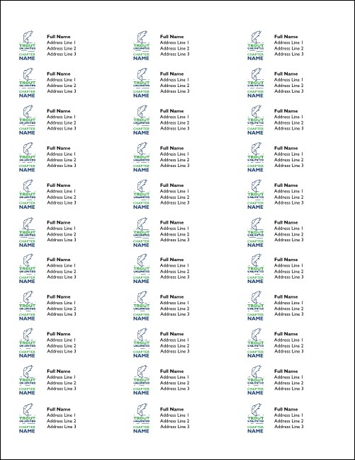 TU Chapter Address Labels Product Front