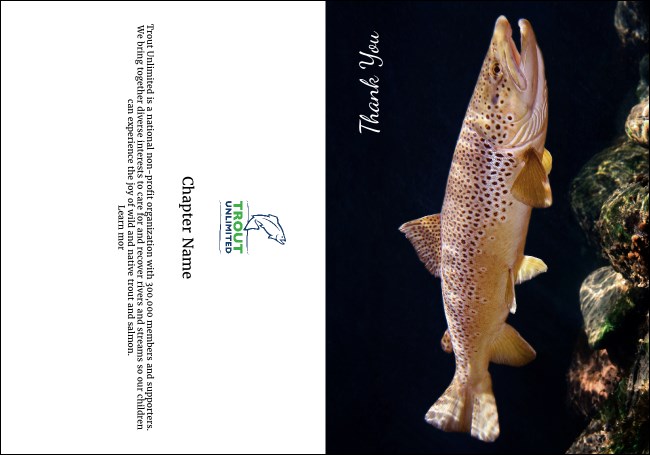 TU Brown Trout Thank You Card