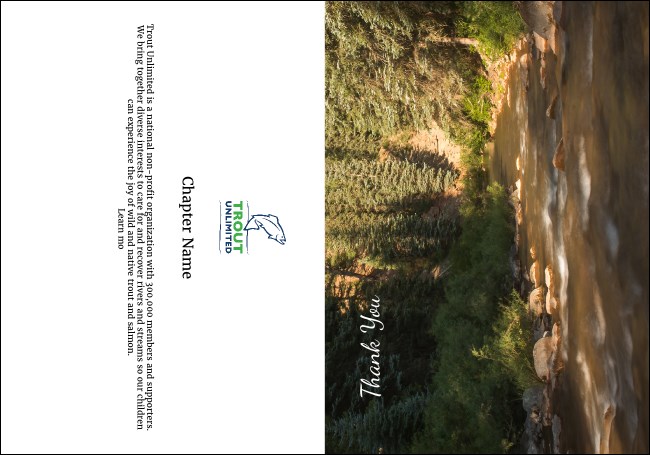 TU River in Pines Thank You Card Product Front