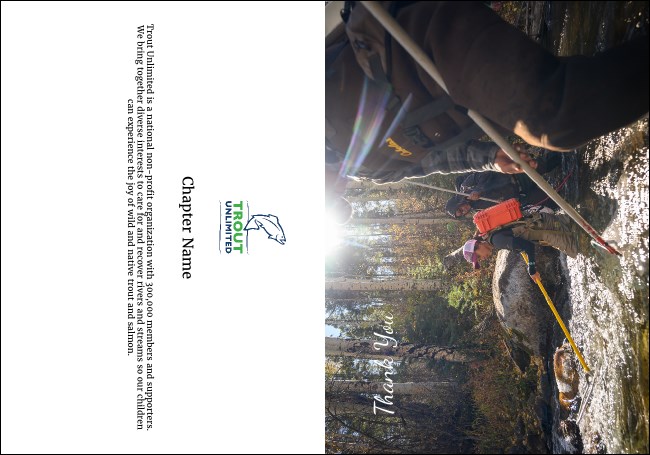 TU Electrofishing Closeup Thank You Card Product Front