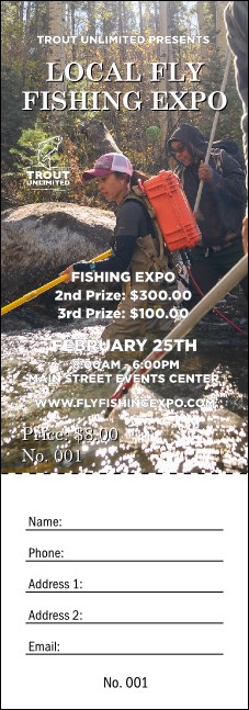 TU Electrofishing Closeup Raffle Ticket Product Front