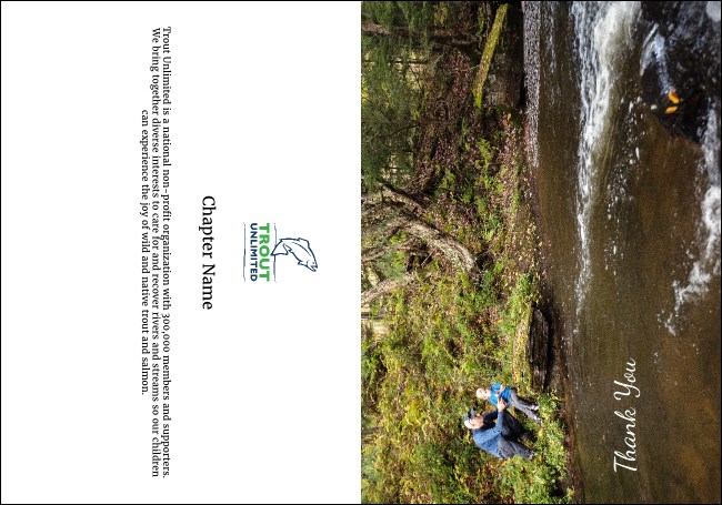 TU Father and Daughter Fishing Thank You Card