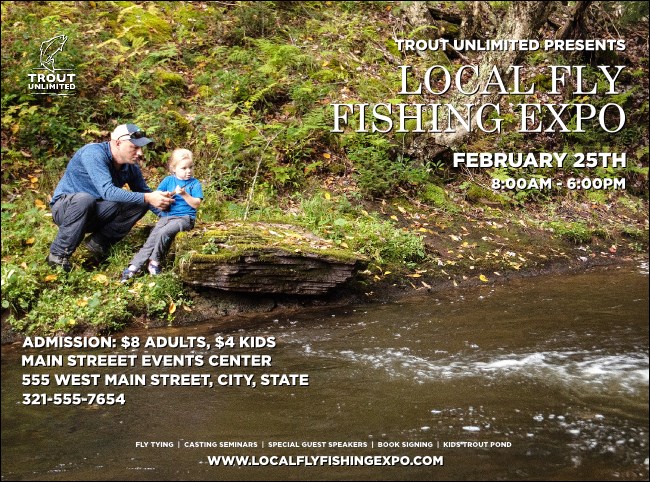 TU Father and Daughter Fishing Flyer