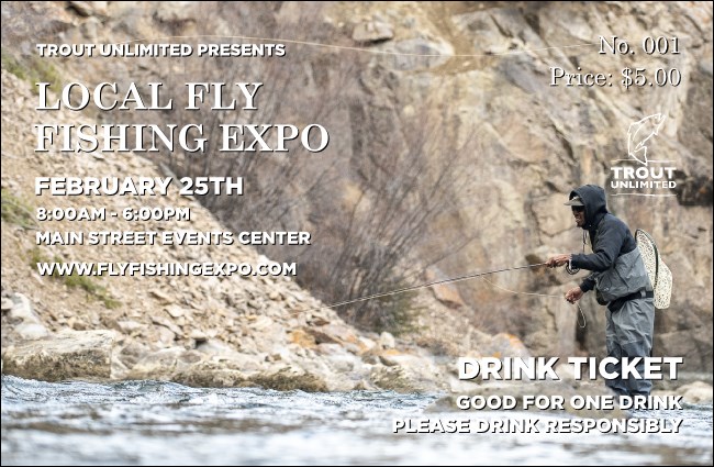 TU Fishing Steep River Drink Ticket Product Front