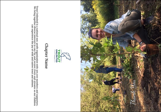 TU Volunteer Tree Planting Thank You Card Product Front