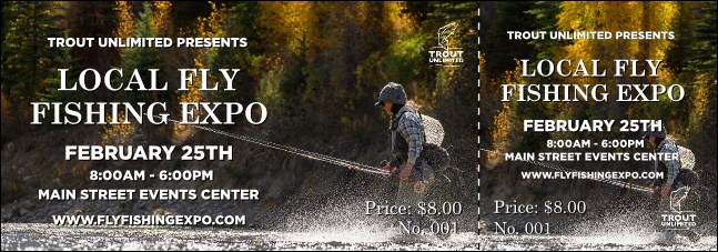 TU Woman Fishing Fall Event Ticket Product Front