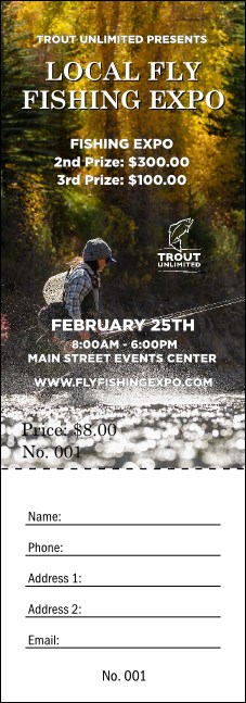 TU Woman Fishing Fall Raffle Ticket Product Front