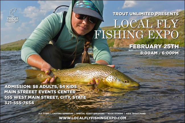TU Woman Releasing Trout Poster Product Front