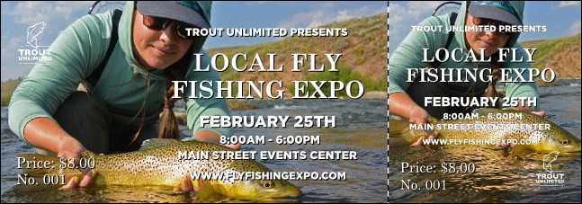 TU Woman Releasing Trout Event Ticket Product Front