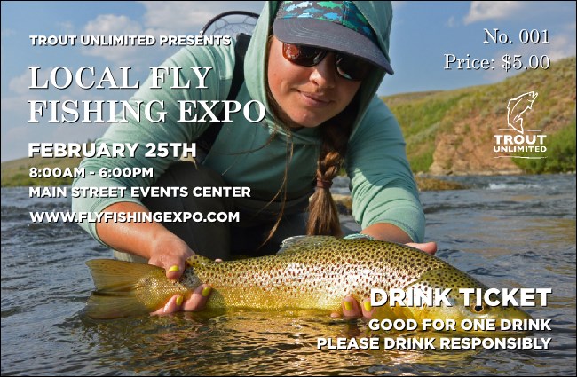 TU Woman Releasing Trout Drink Ticket