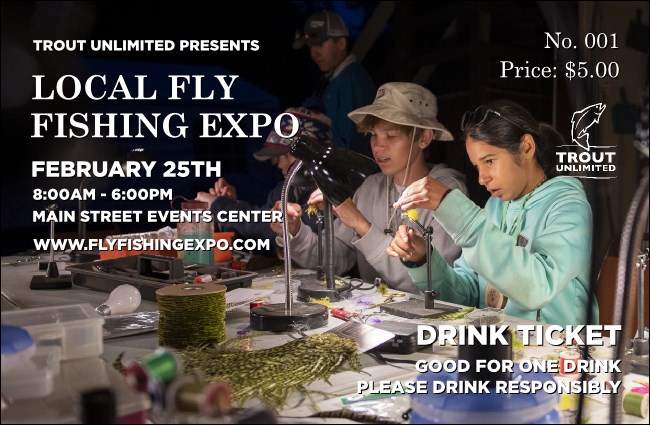 TU Youth Fly Tying Drink Ticket Product Front