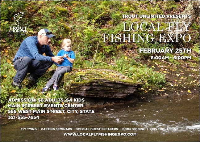 TU Father and Daughter Fishing Postcard Mailer Product Front