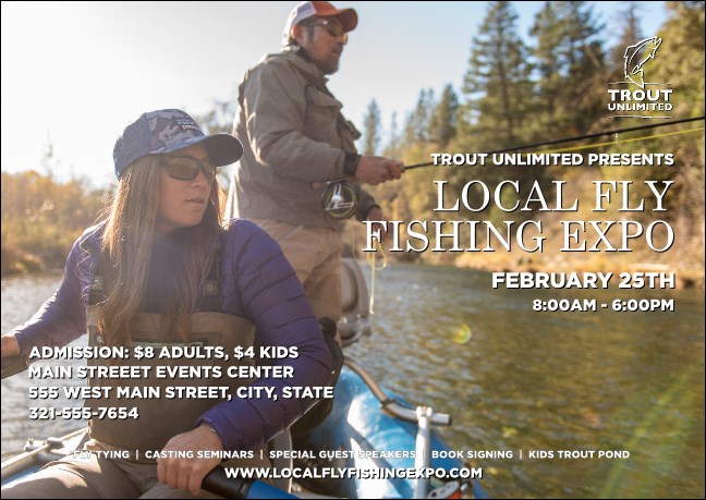 TU Drift Board Fishing Postcard Product Front