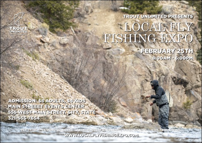 TU Fishing Steep River Postcard