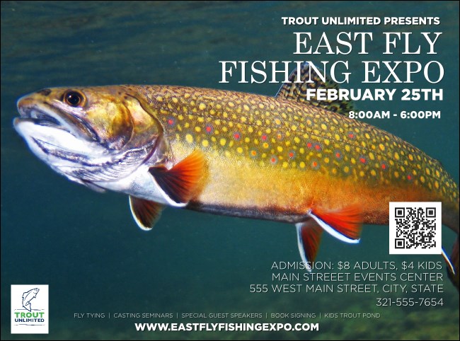 TU Brook Trout Flyer with QR Code Flyer Product Front