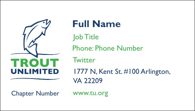 TU Business Card With Chapter Number Product Front