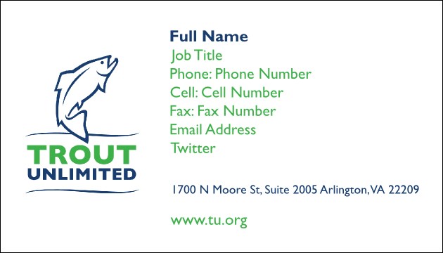 TU Business Card With Chapter Number